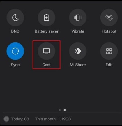 Click the Cast Icon