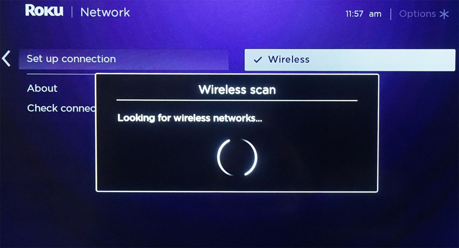 Setup internet on your Roku device