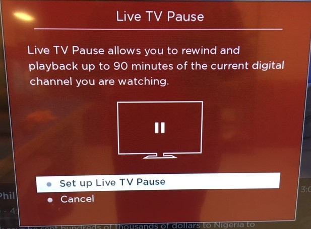 Set Up Live TV Pause