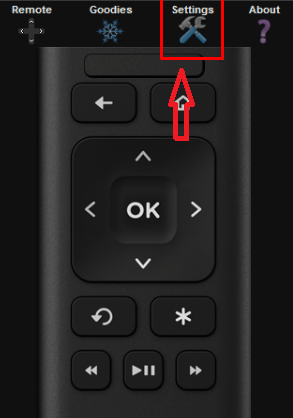 Click Settings on the Remoku app