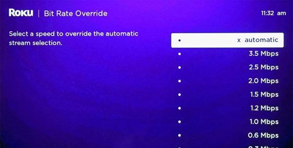 Set video streaming quality