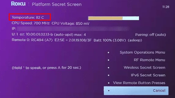 Temperature Check on Roku