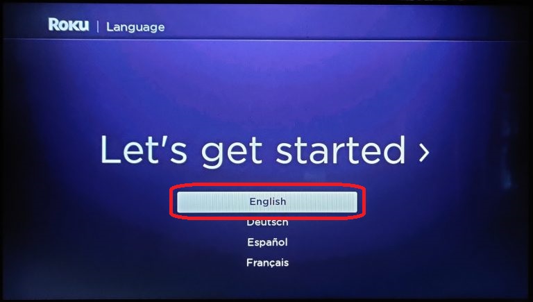 Setup Language on your Roku
