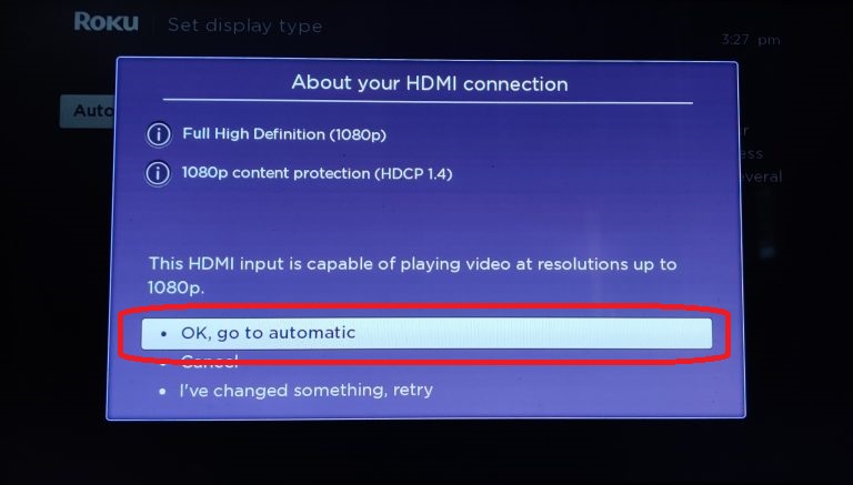 Setup display 