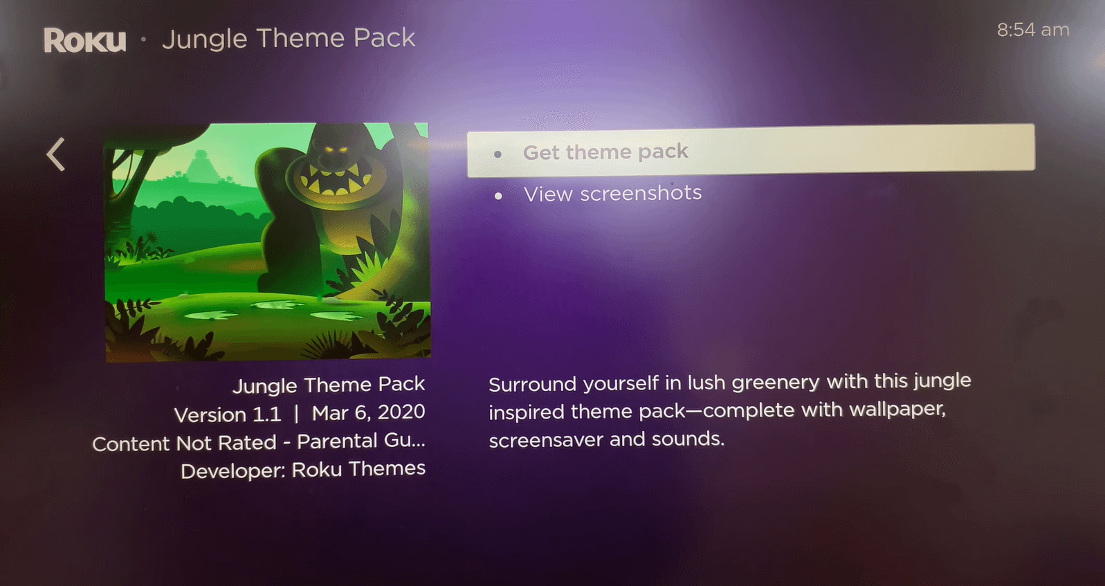 Click on Get Theme Pack