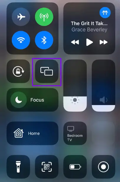 Screen Mirroring icon on Roku
