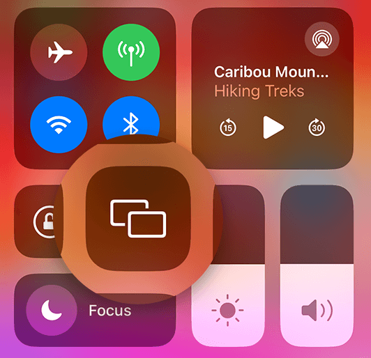 Click on the Screen Mirroring icon