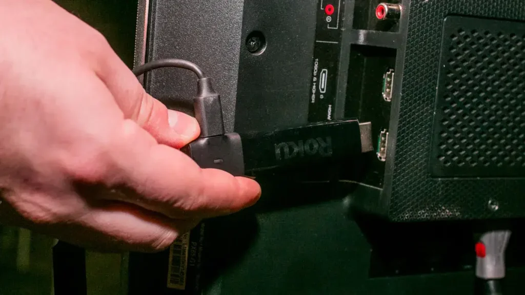 Connect your Roku device firmly to the TV