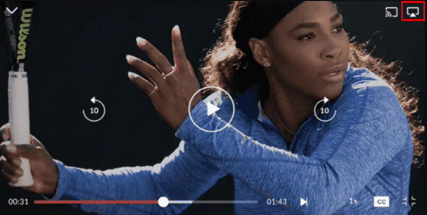 Click the icon and AirPlay Masterclass on Roku from iPhone