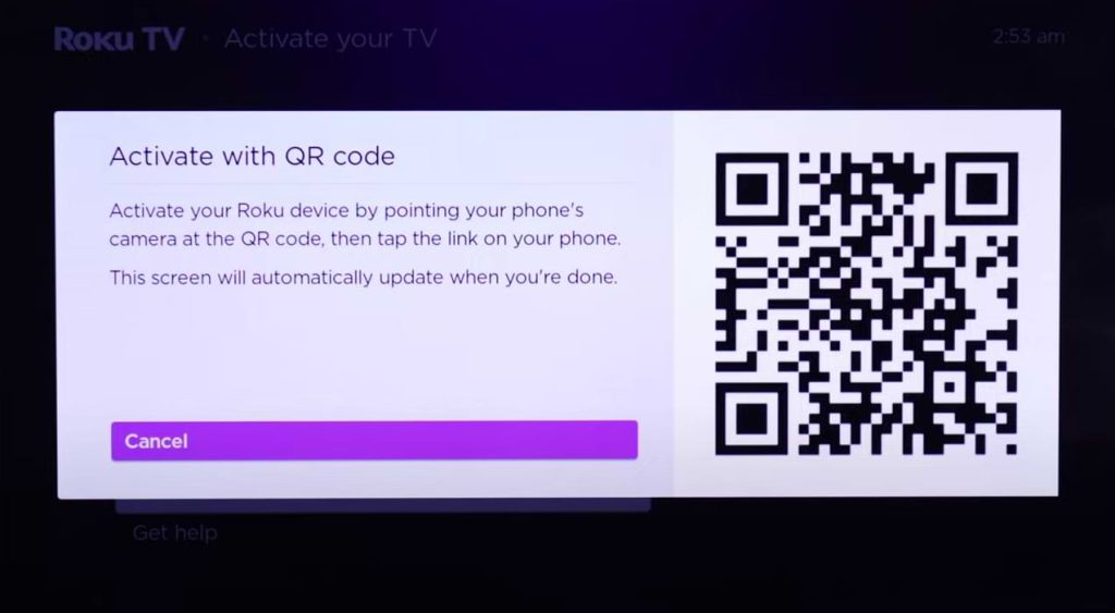 How to Setup Roku - Scan the QR Code
