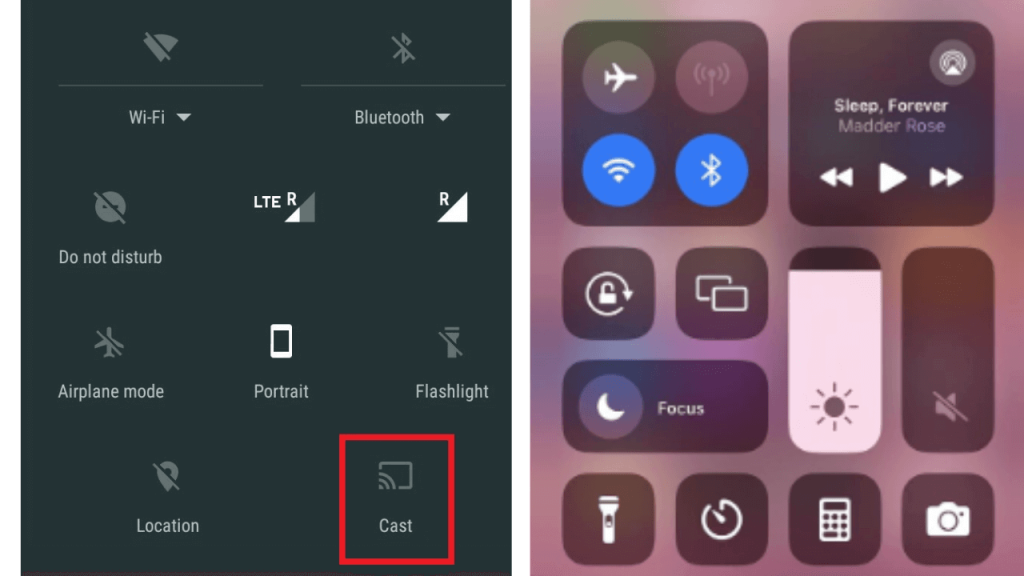 Click the Cast or Screen Mirroring icon