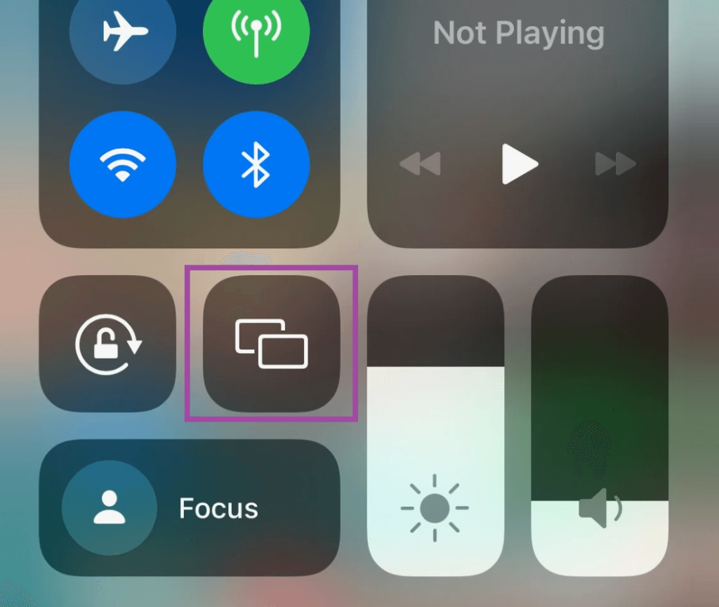 Click the Screen Mirroring icon