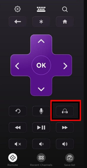 Choose the Headphone Icon