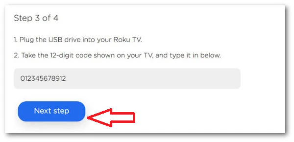 Update Roku device using USB