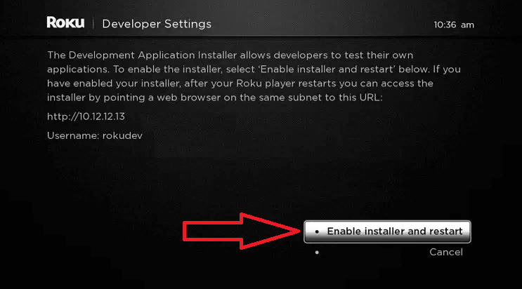 Roku Developer Mode