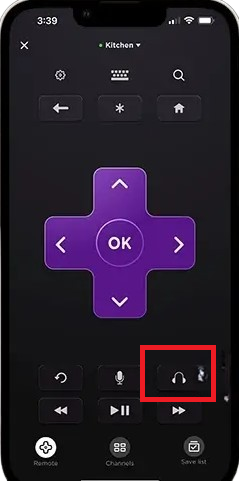 Enable Private Listening on Roku