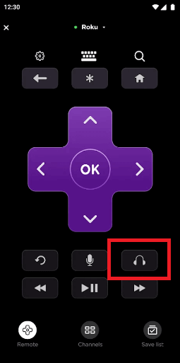 The Roku Remote app