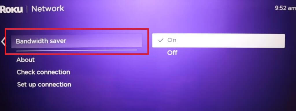 Enable Bandwidth saver