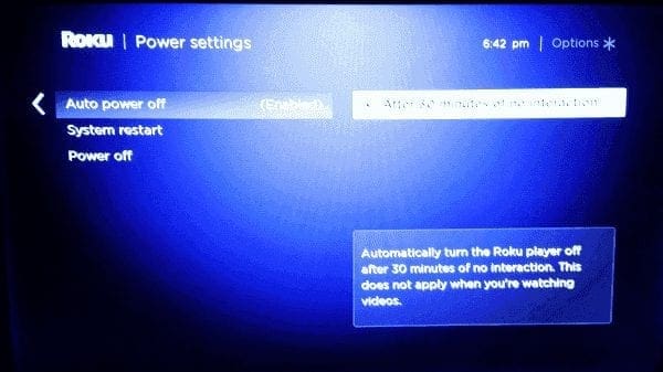 Select Auto Power Off