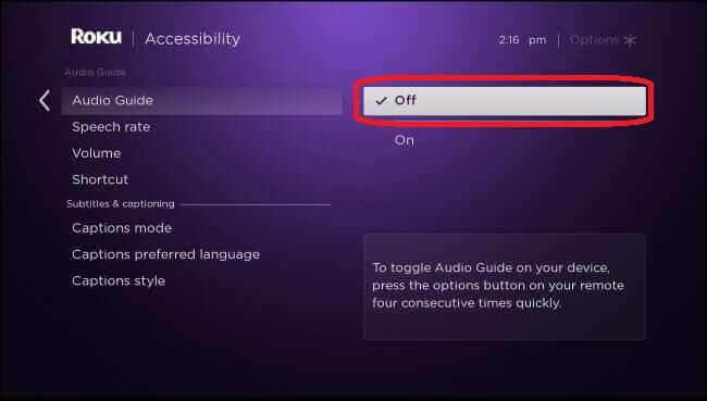 Turn off Roku Voice