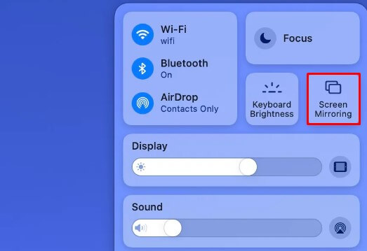 Choose Screen Mirroring Icon