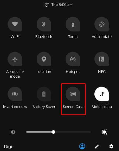 Click the Cast icon