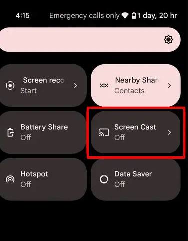 Click Screen Cast to Use Discord on Roku