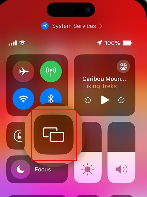 Select the Screen Mirroring icon