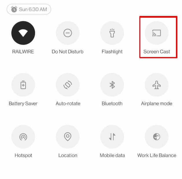 Click the Screen Cast Icon to Watch Kodi on Roku