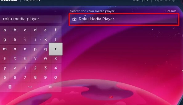Select Roku Media Player to Jailbreak Roku