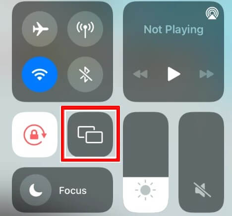 Select Screen Mirroring Icon