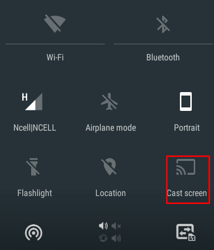 Select Cast Screen