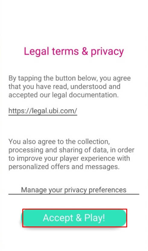 Click Accept & Play on Screen