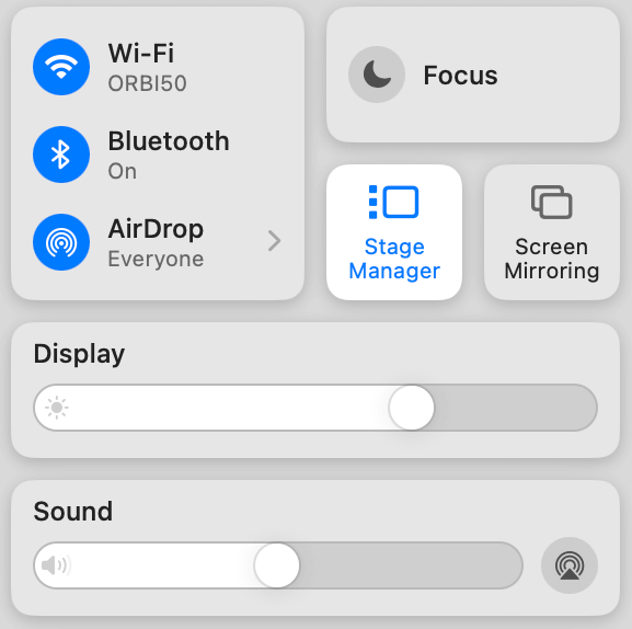 Screen Mirroring icon on Mac