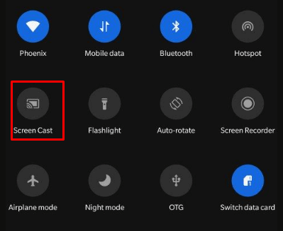 Freeview on Roku- cast icon
