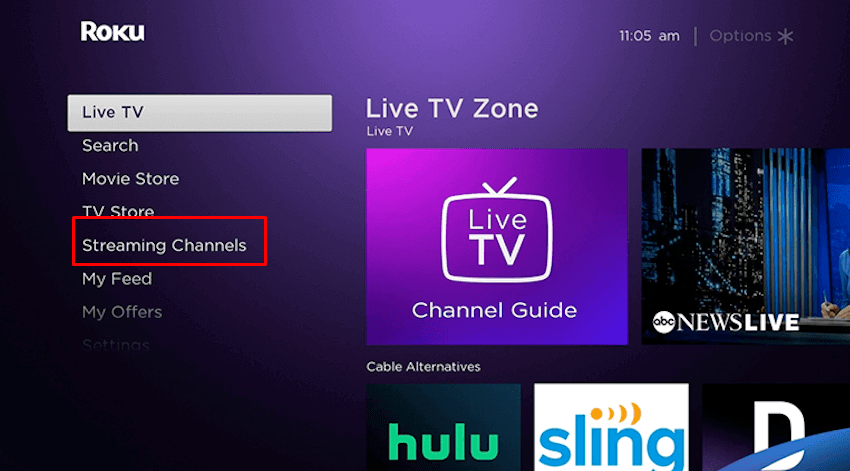 Select Streaming Channels
