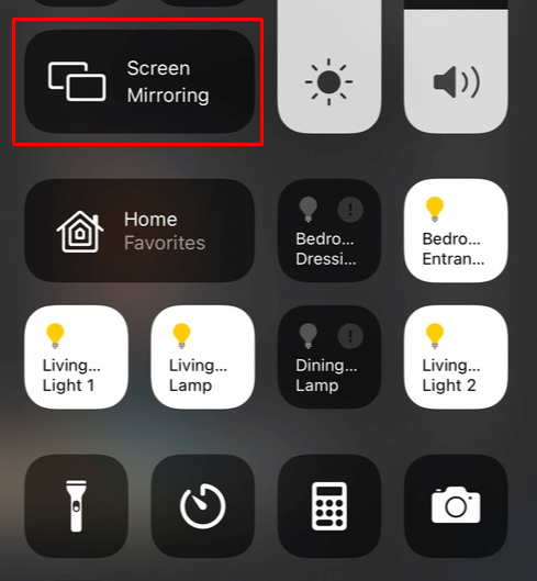 Select the Screen Mirroring option