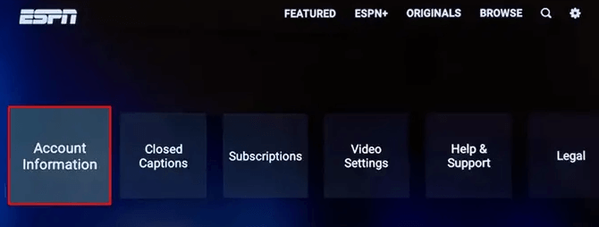 Click Account Information