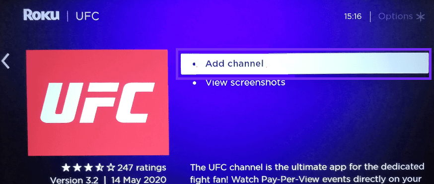 Get UFC TV app