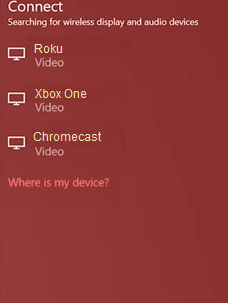 Uzzu TV on Roku- Click Win+K
