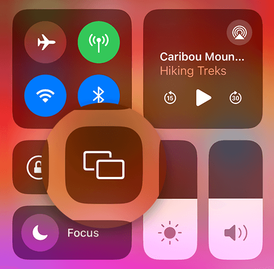 Click on the Screen Mirroring icon