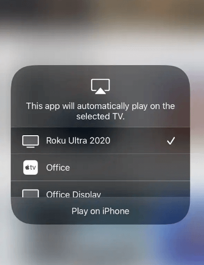 Connect to Roku
