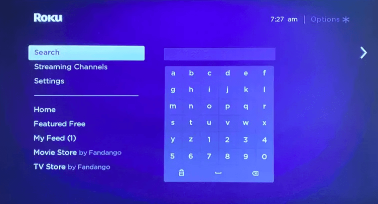 Bally Sports on Roku-Search