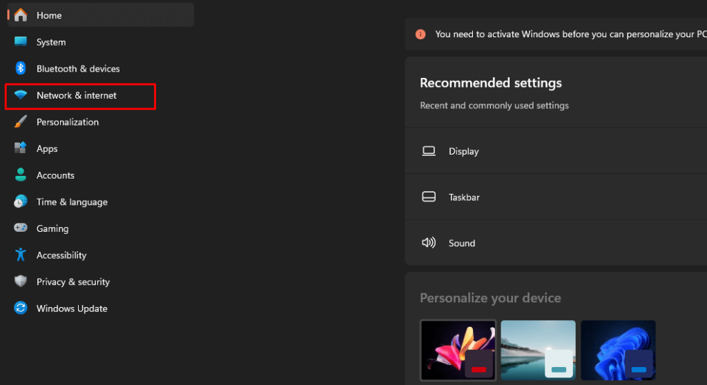 Click Network and Internet