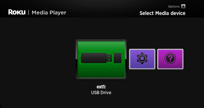 DLNA on Roku- Select USB