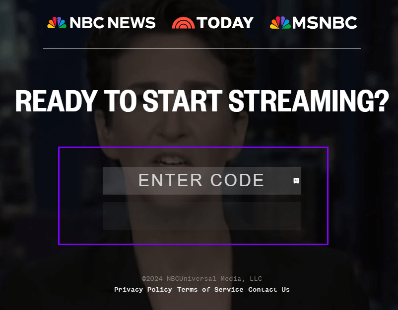MSNBC on Roku-Activate