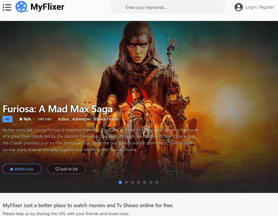 My Flixer on Roku- Website