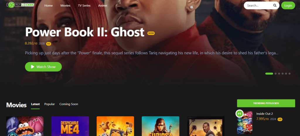 Putlocker on Roku- Website