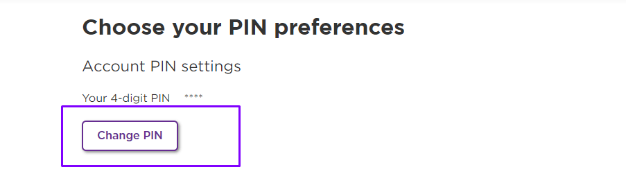 Tap Change PIN button