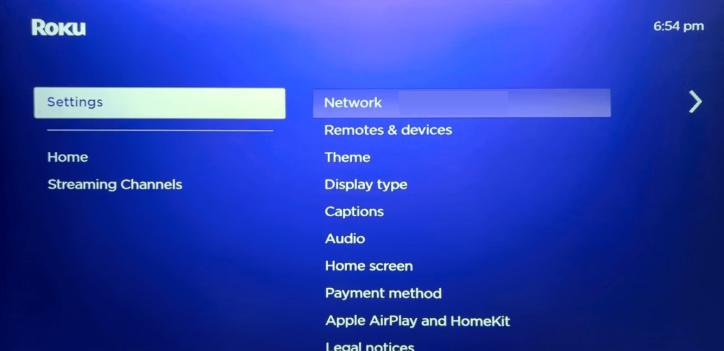 Click Network option